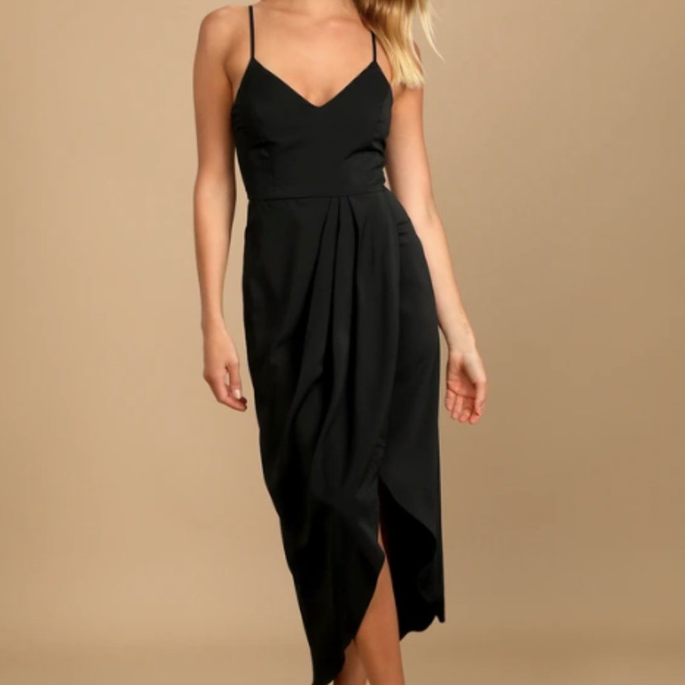 BNWT Reinette Black Midi Dress